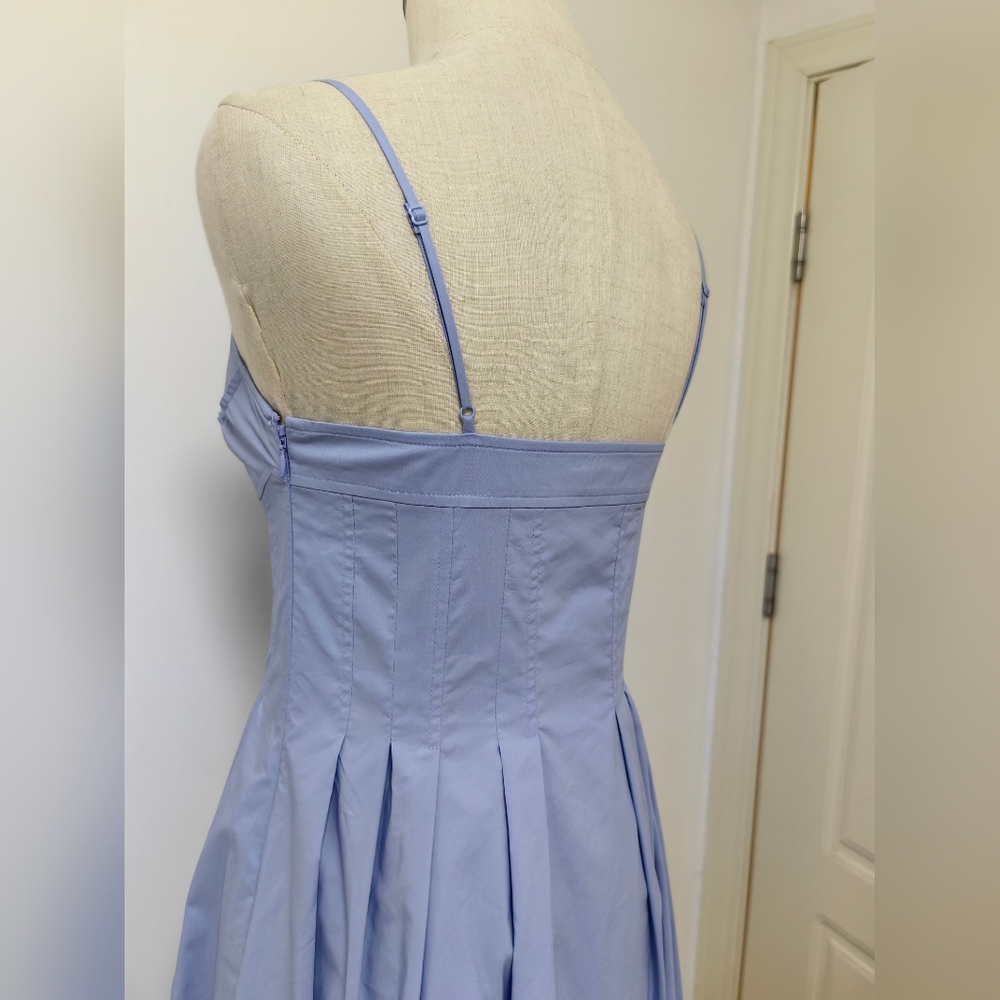 SIMKHAI Kittiya Poplin Fit & Flare Midi Dress - Picture 10 of 14